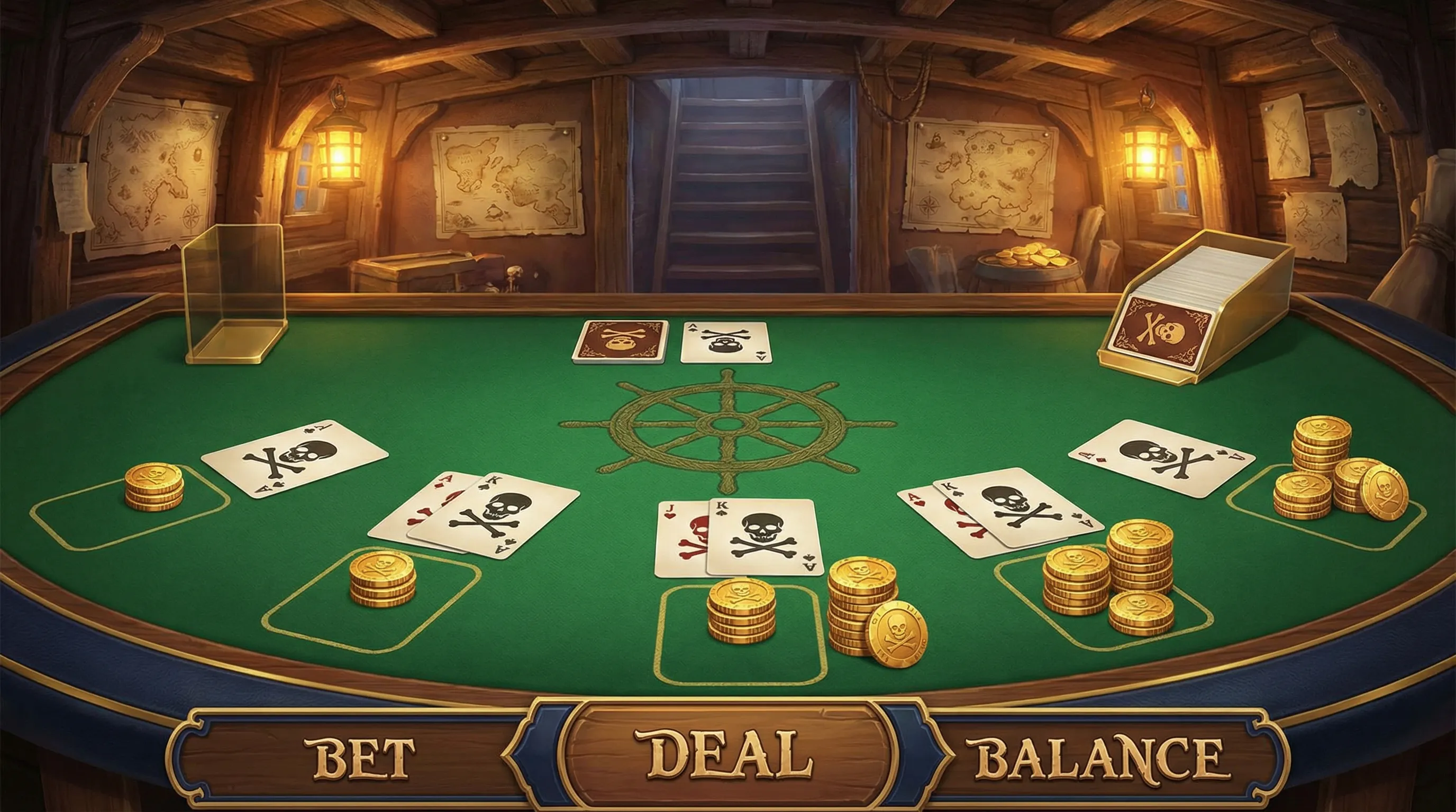 Mesa de Blackjack Temática de Piratas no 23bet