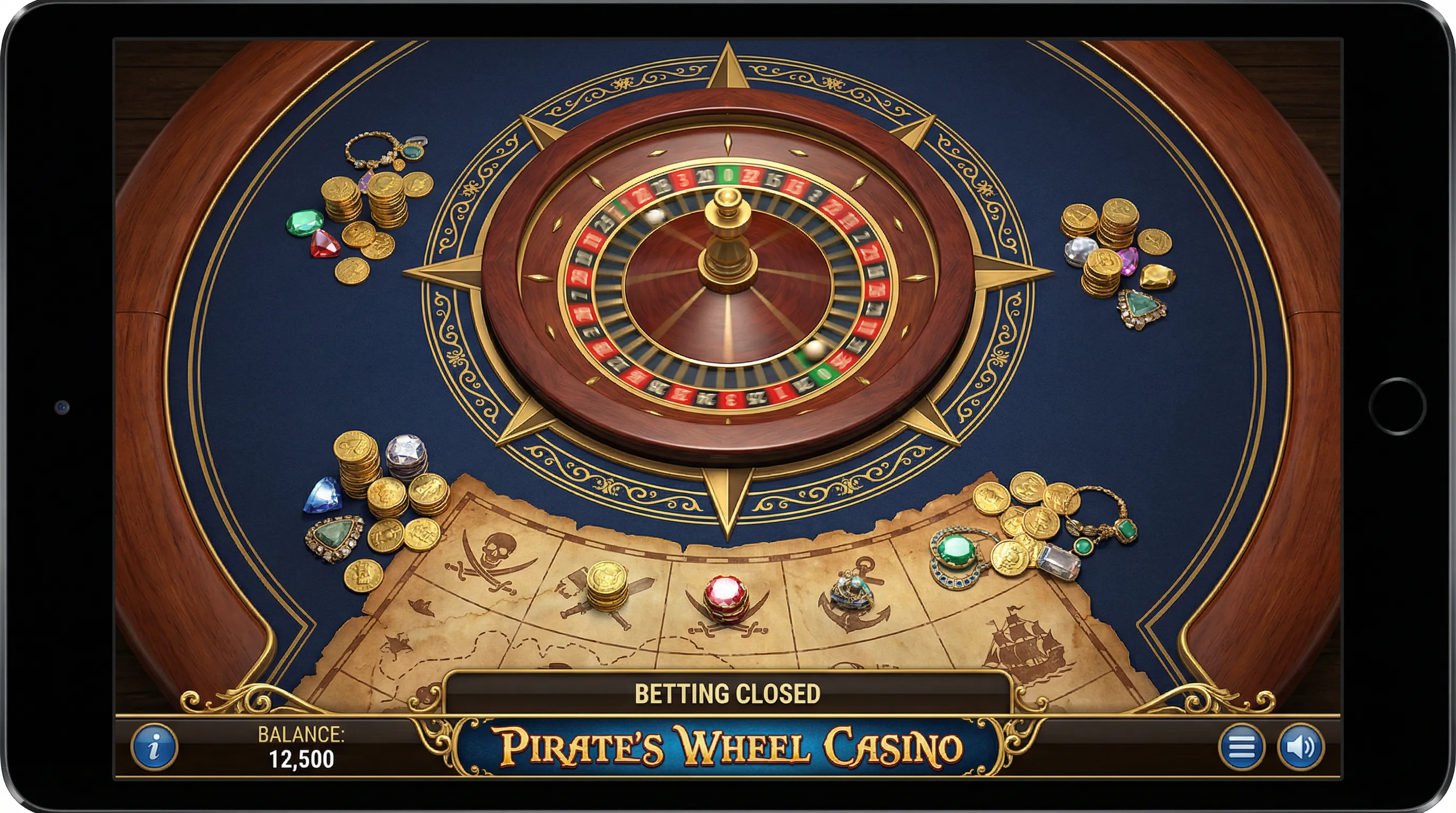 Roleta Temática de Piratas com Bússola Dourada no 23bet